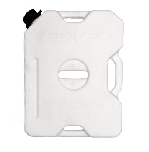 RotopaX 1.75 gallon water pack, white roto-molded container with spout