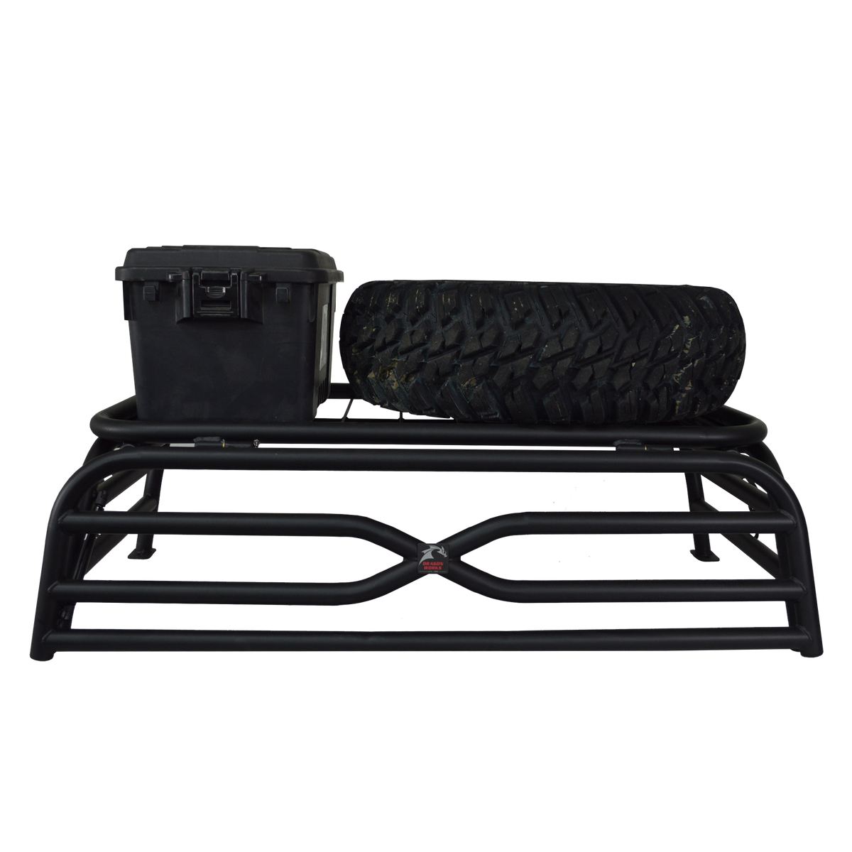 Polaris Xpedition cargo rack built from 1.5 inch powder-coated steel tubing