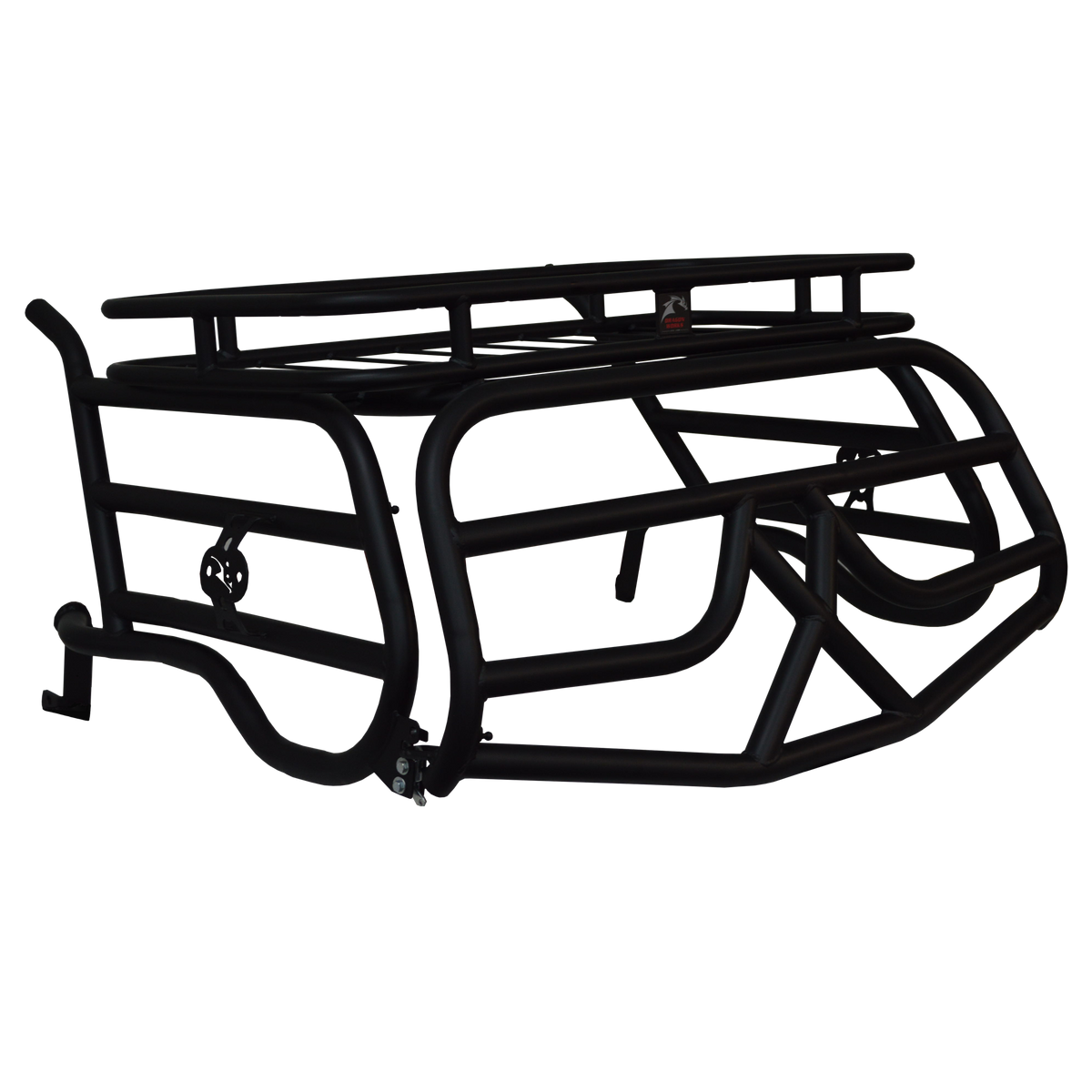 Cargo rack with basket and tailgate on a Polaris RZR XP 1000