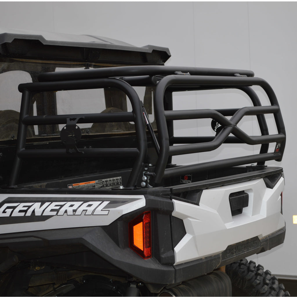 Polaris General cargo rack built from 1.5 inch powder-coated steel tubing