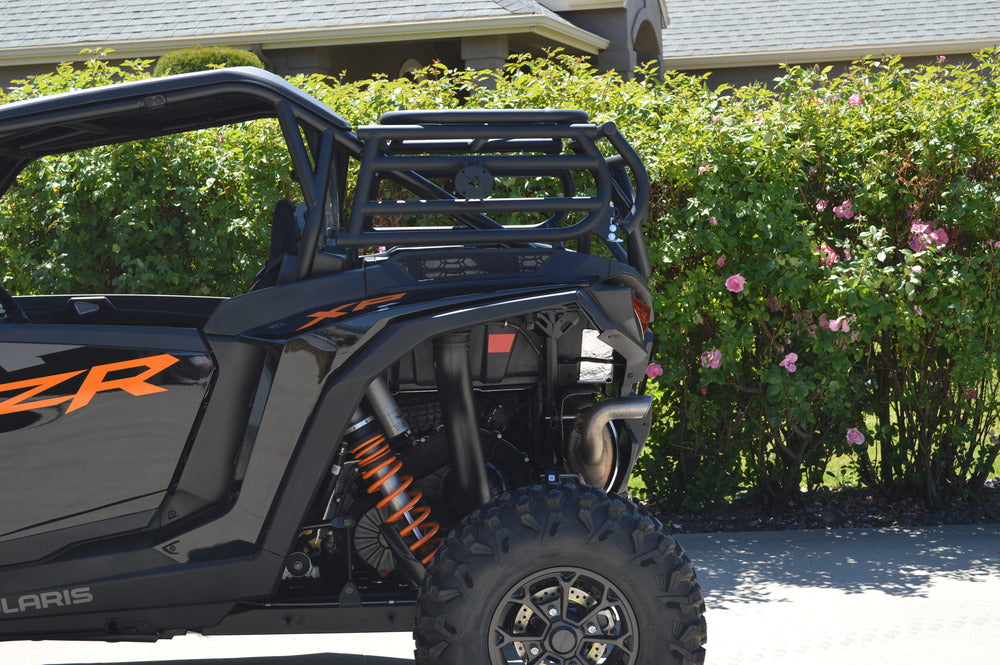 Dragon Works UTV cargo and spare tire rack for the Polaris RZR XP 1000
