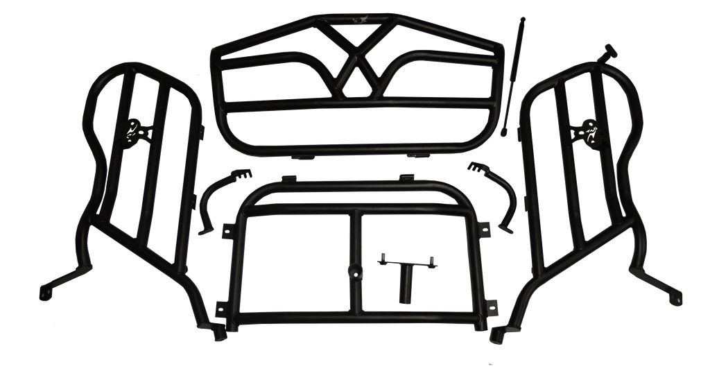RZR XP 1000 cargo rack built from 1.5 inch steel tubing, made in the USA