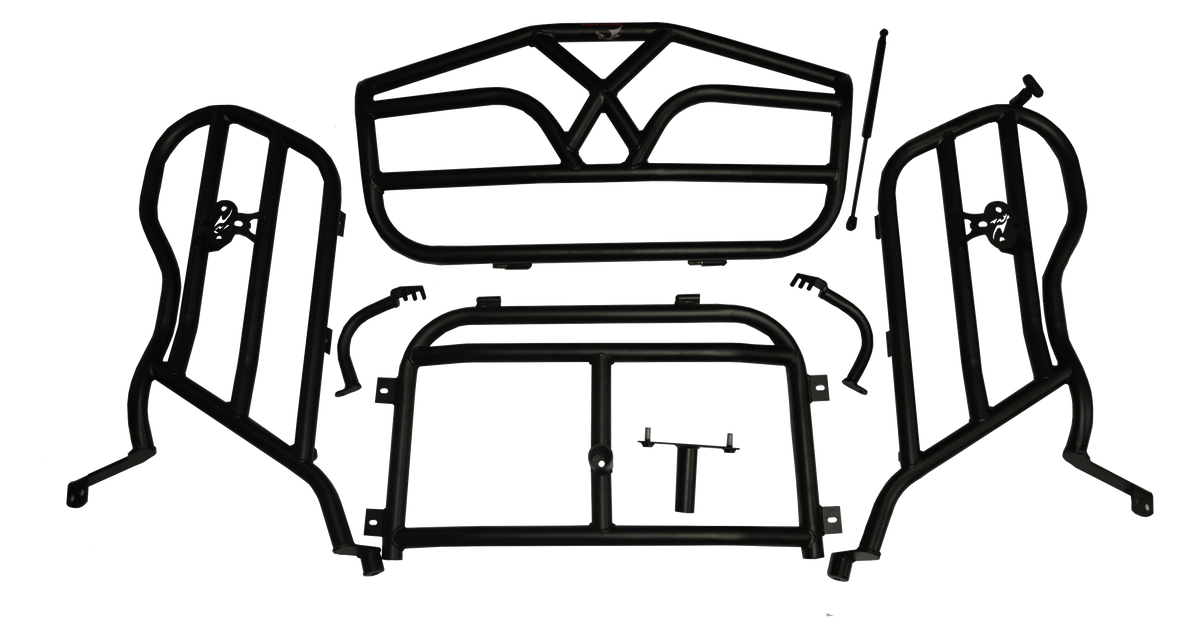 RZR XP 1000 cargo rack built from 1.5 inch steel tubing, made in the USA