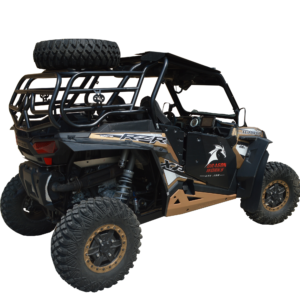 Polaris RZR xp rear bed cargo rack spare tire