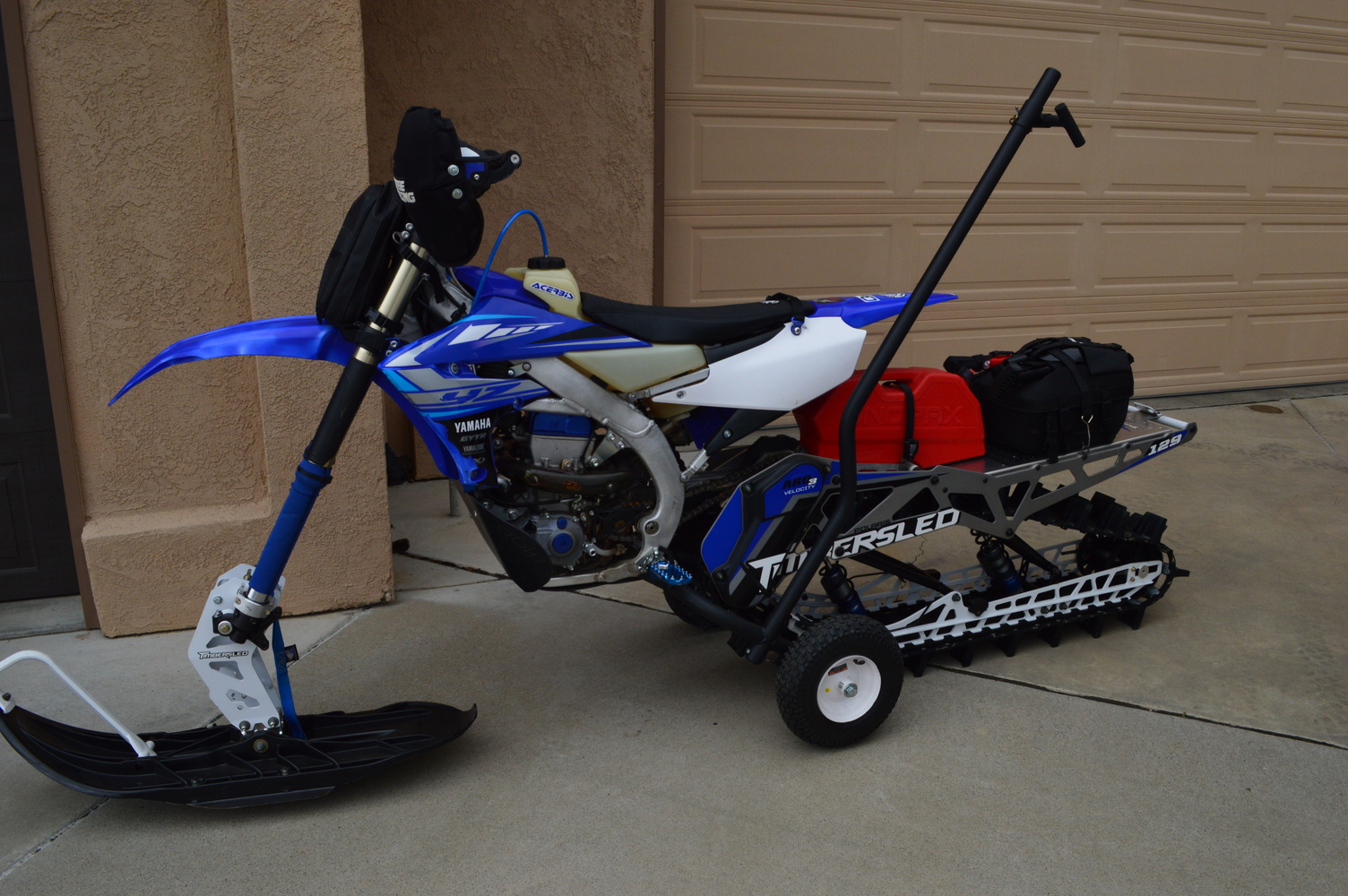 Snow bike Carrier Snow Bike Dolly Timbersled garage aro