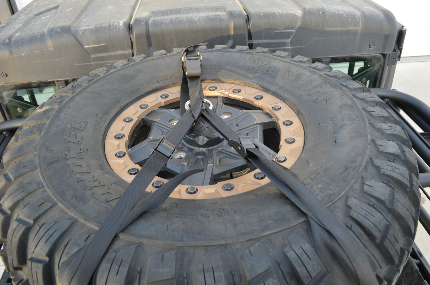 Polaris Ranger Expedition Cargo Rack spare tire carrier gas tank carrier basket