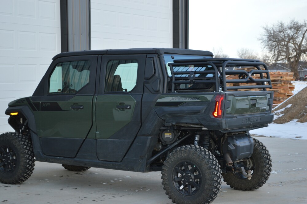 Polaris Xpedition cargo rack rear bed rack spare tire carrier accessory mount