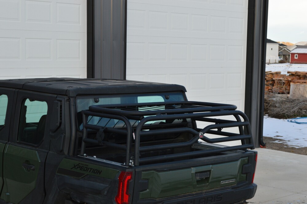 Polaris Xpedition cargo rack rear bed rack spare tire carrier accessory mount