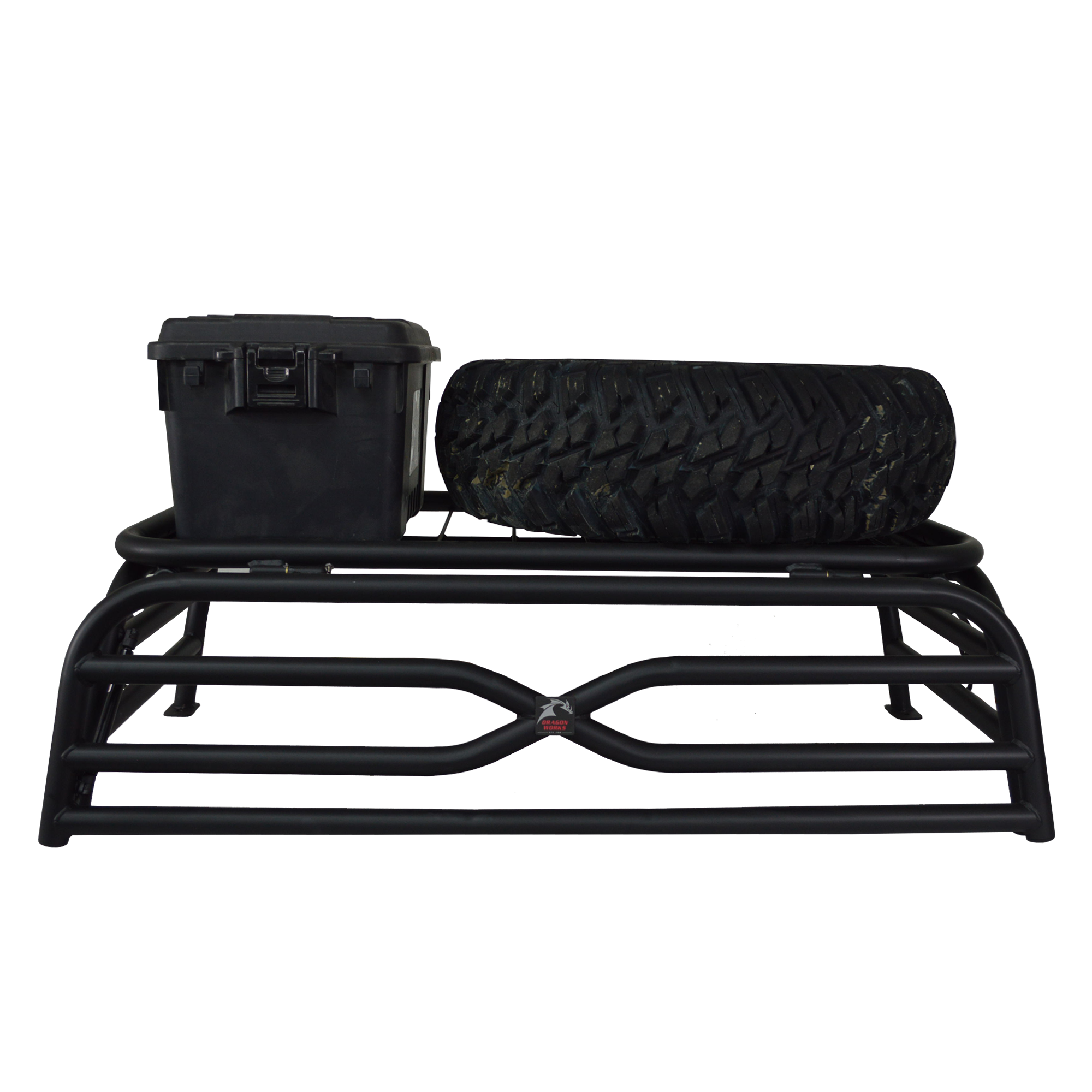 Polaris Xpedition Cargo Rack with tire and basket