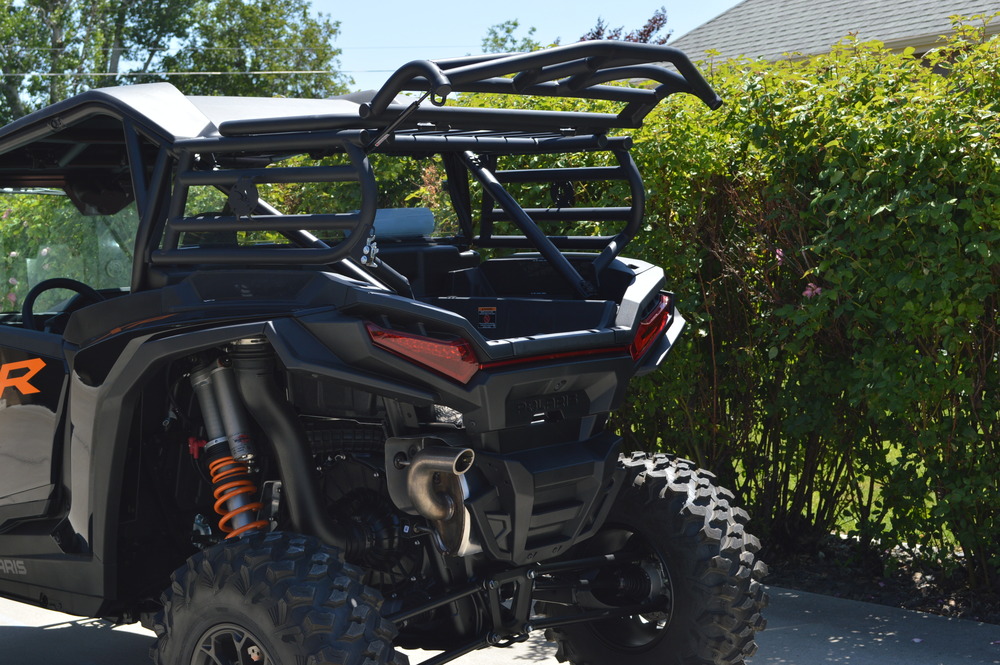 RZR 1000 Ultimate 2024 Cargo Rack Back Side View Tailgate Open